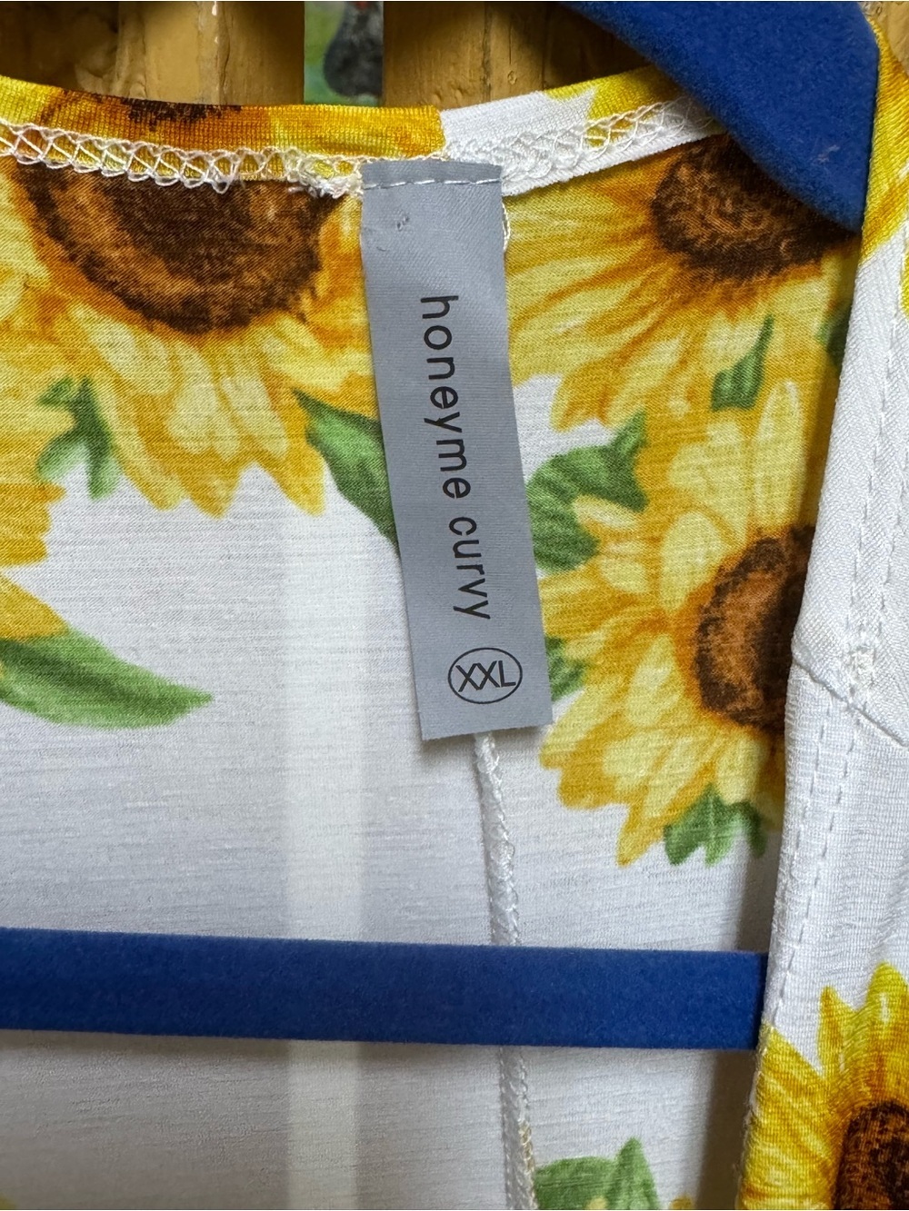 Honey me Curvy Bold Sunflower Print Kimono Swim Cover. Beach Vacation Boho - Picture 7 of 8